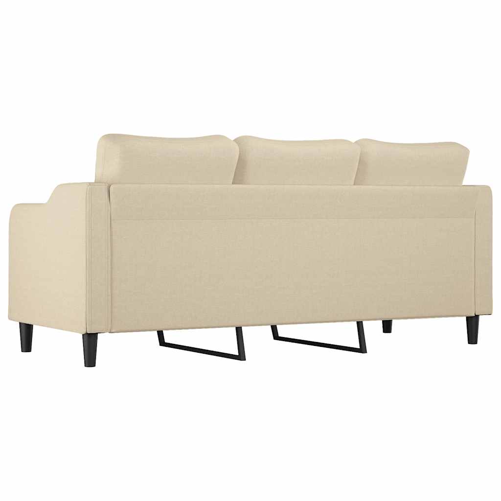 3-Sitzer-Sofa Creme 180 cm Stoff