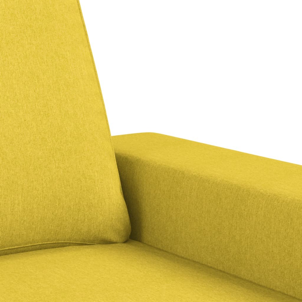 2-Sitzer-Sofa Hellgelb 140 cm Stoff