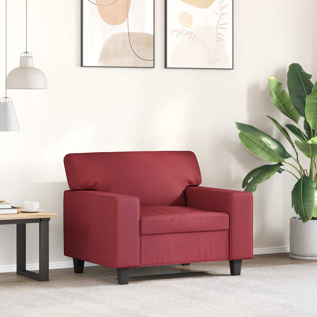 Sessel Weinrot 60 cm Kunstleder
