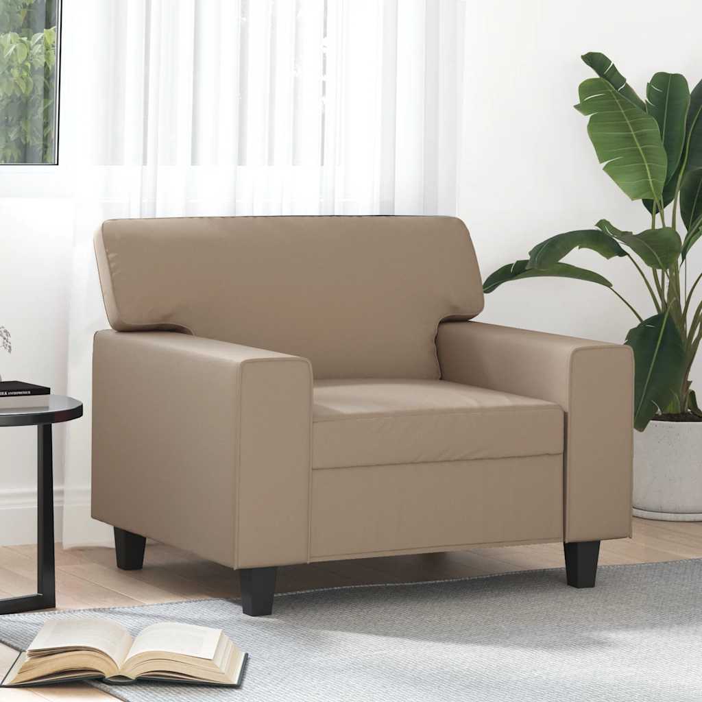 Sessel Cappuccino-Braun 60 cm Kunstleder
