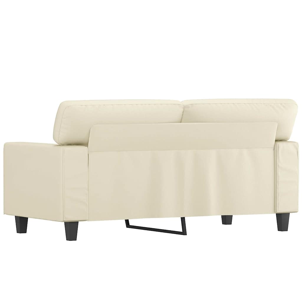 2-Sitzer-Sofa Creme 120 cm Kunstleder