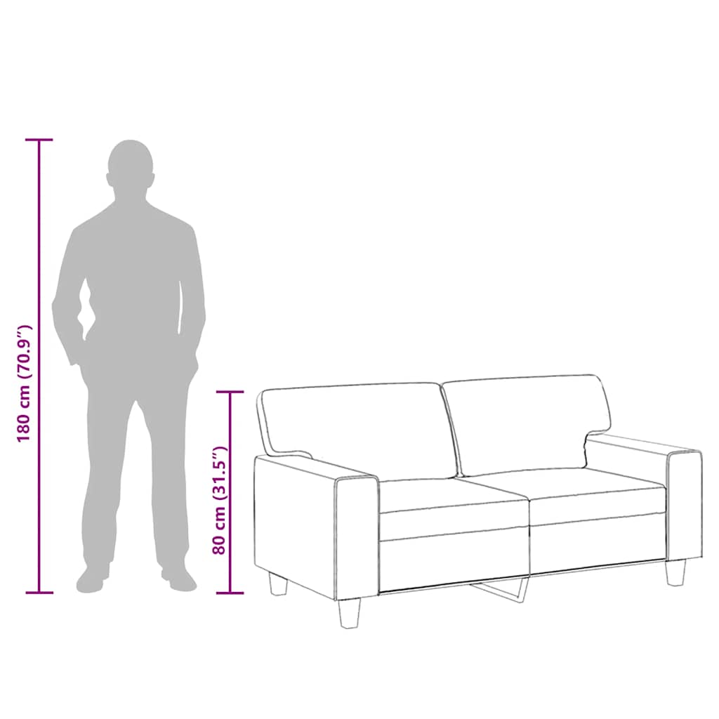 2-Sitzer-Sofa Weinrot 120 cm Kunstleder