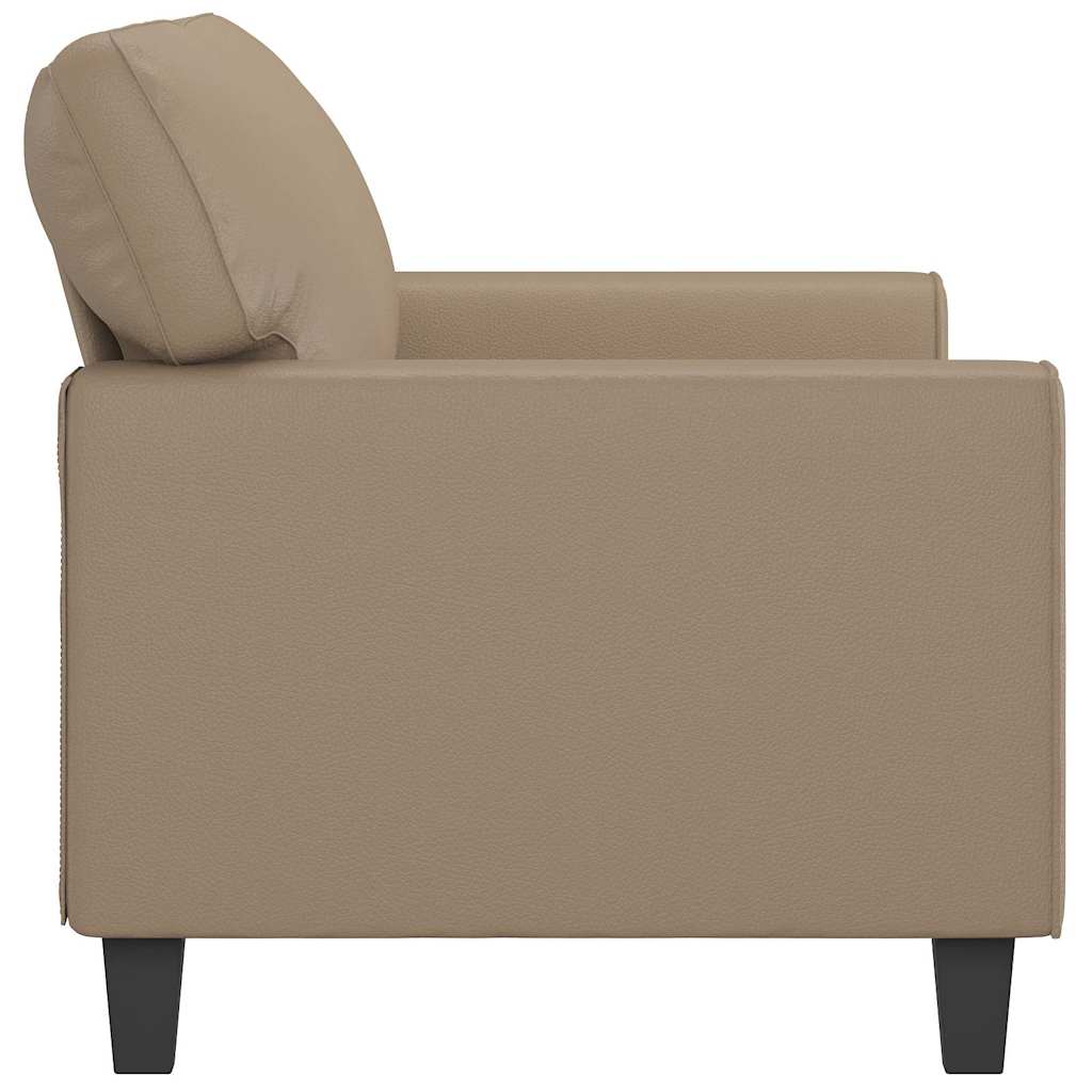 2-Sitzer-Sofa Cappuccino-Braun 140 cm Kunstleder