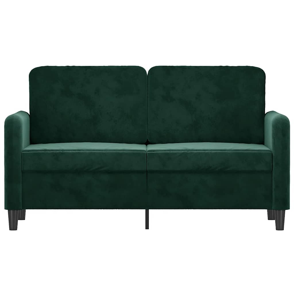 2-Sitzer-Sofa Dunkelgrün 120 cm Samt