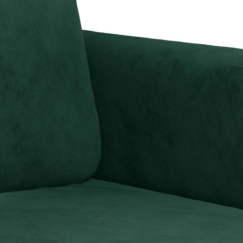 2-Sitzer-Sofa Dunkelgrün 120 cm Samt