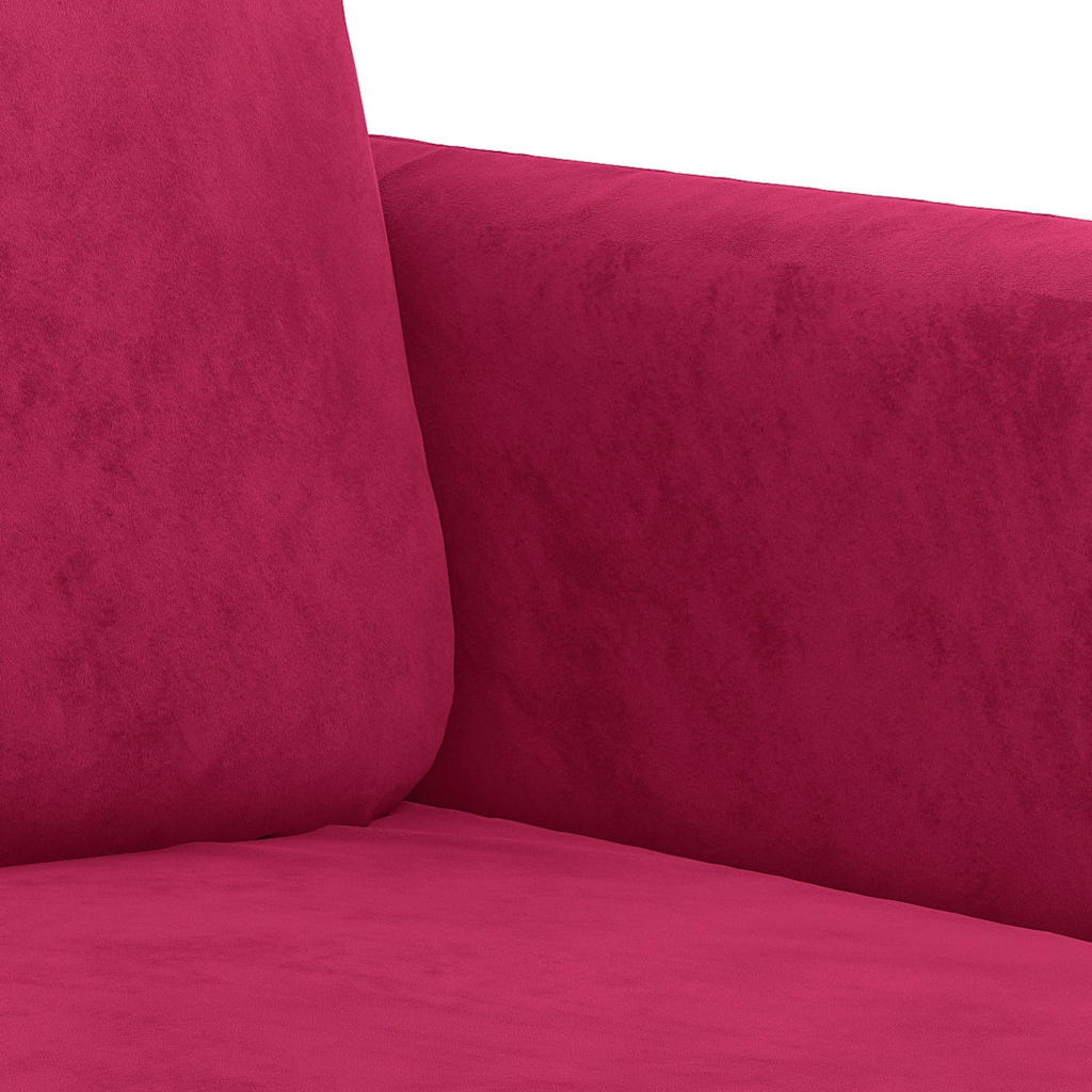 2-Sitzer-Sofa Weinrot 120 cm Samt