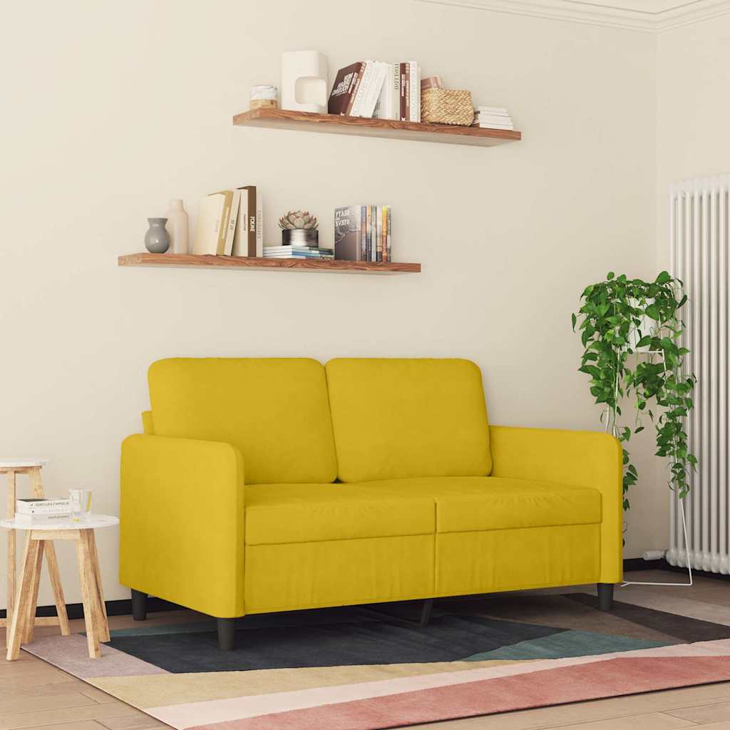 2-Sitzer-Sofa Gelb 120 cm Samt