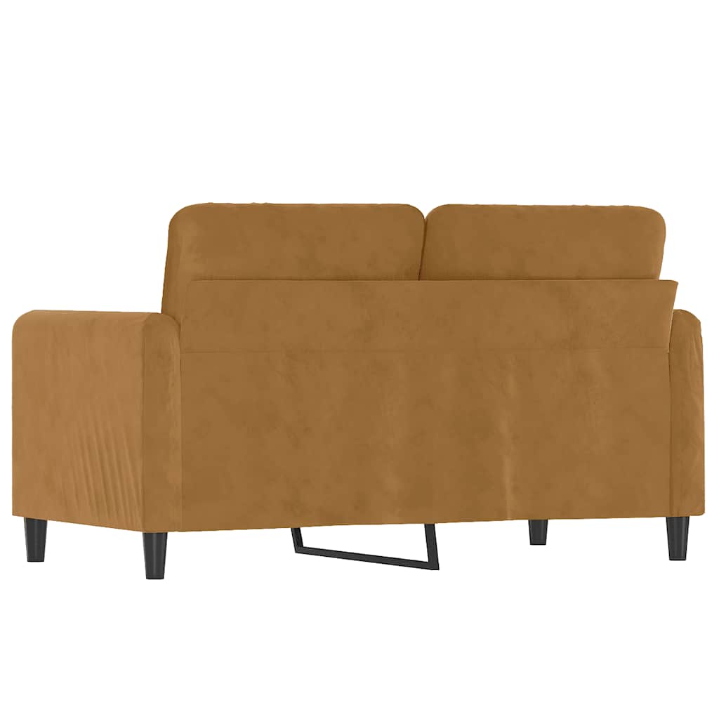 2-Sitzer-Sofa Braun 120 cm Samt
