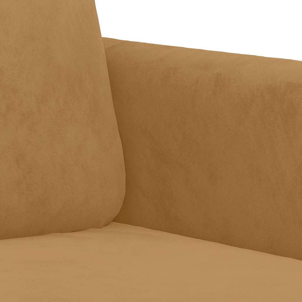 2-Sitzer-Sofa Braun 120 cm Samt