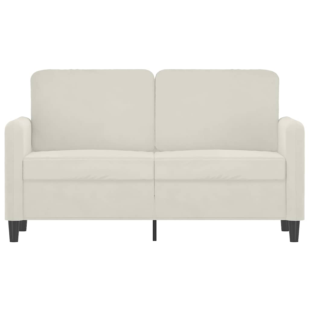 2-Sitzer-Sofa Creme 120 cm Samt