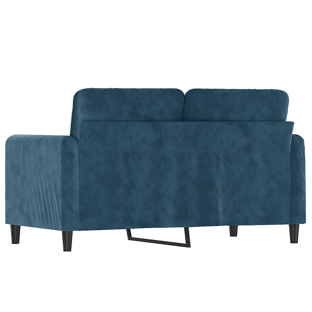 2-Sitzer-Sofa Blau 120 cm Samt