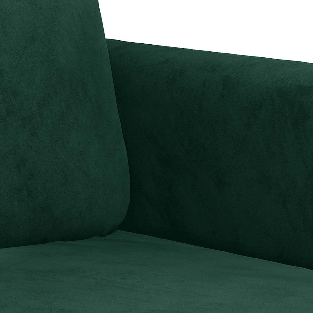 2-Sitzer-Sofa Dunkelgrün 140 cm Samt