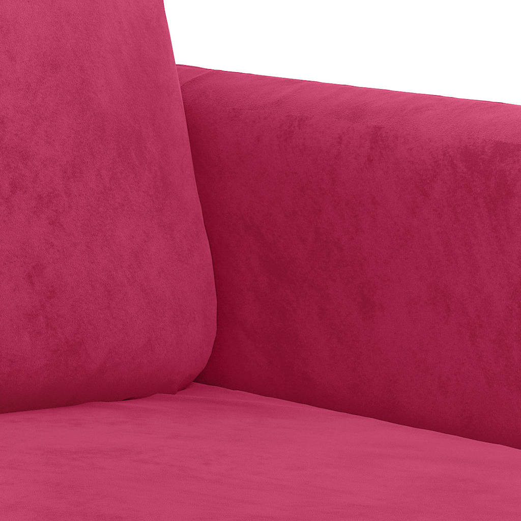 2-Sitzer-Sofa Weinrot 140 cm Samt