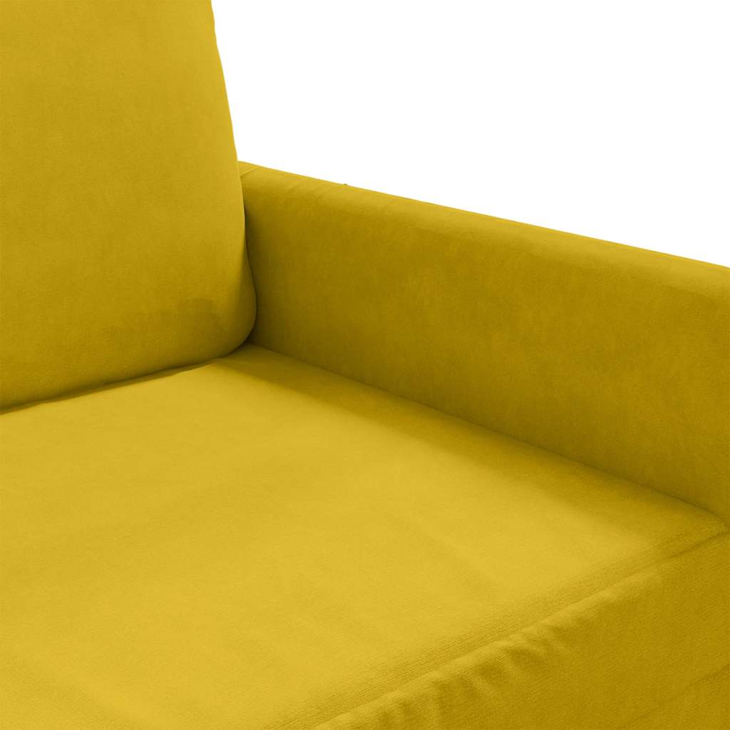 2-Sitzer-Sofa Gelb 140 cm Samt