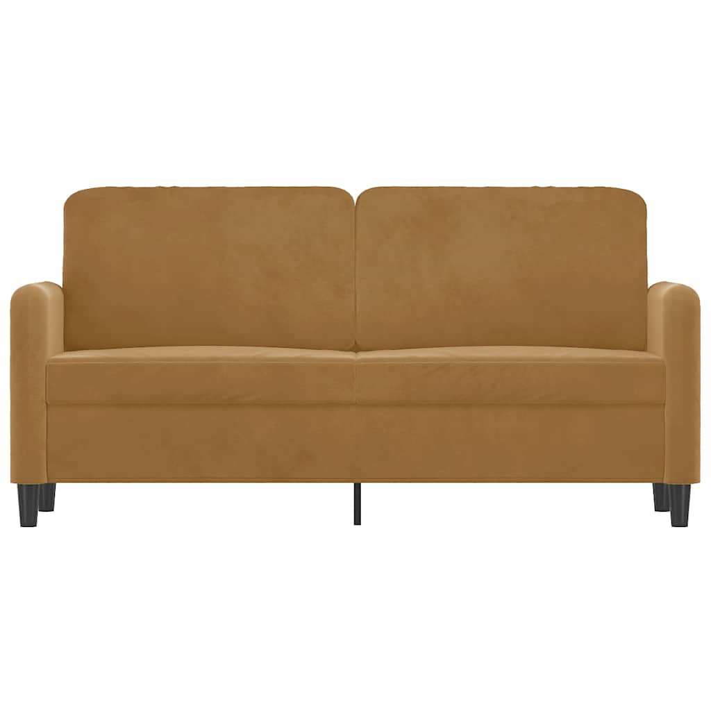 2-Sitzer-Sofa Braun 140 cm Samt