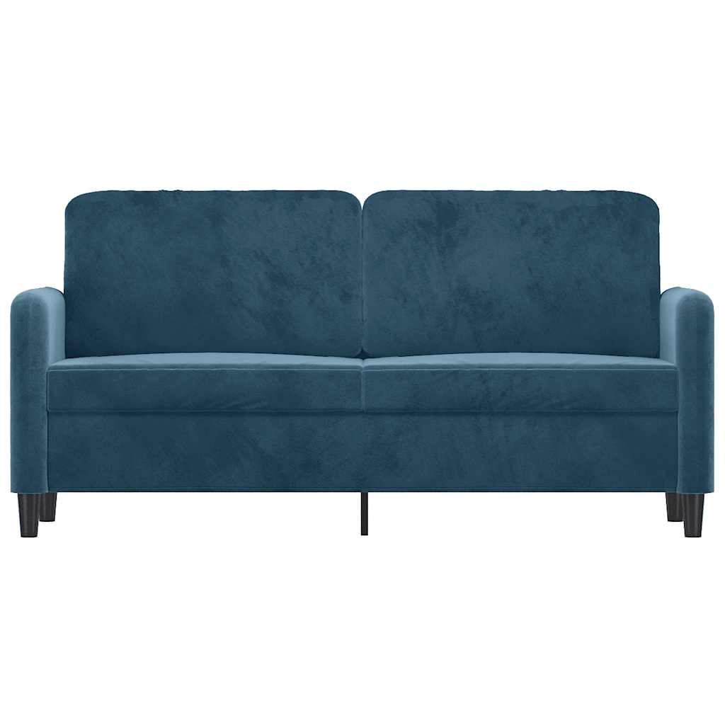 2-Sitzer-Sofa Blau 140 cm Samt