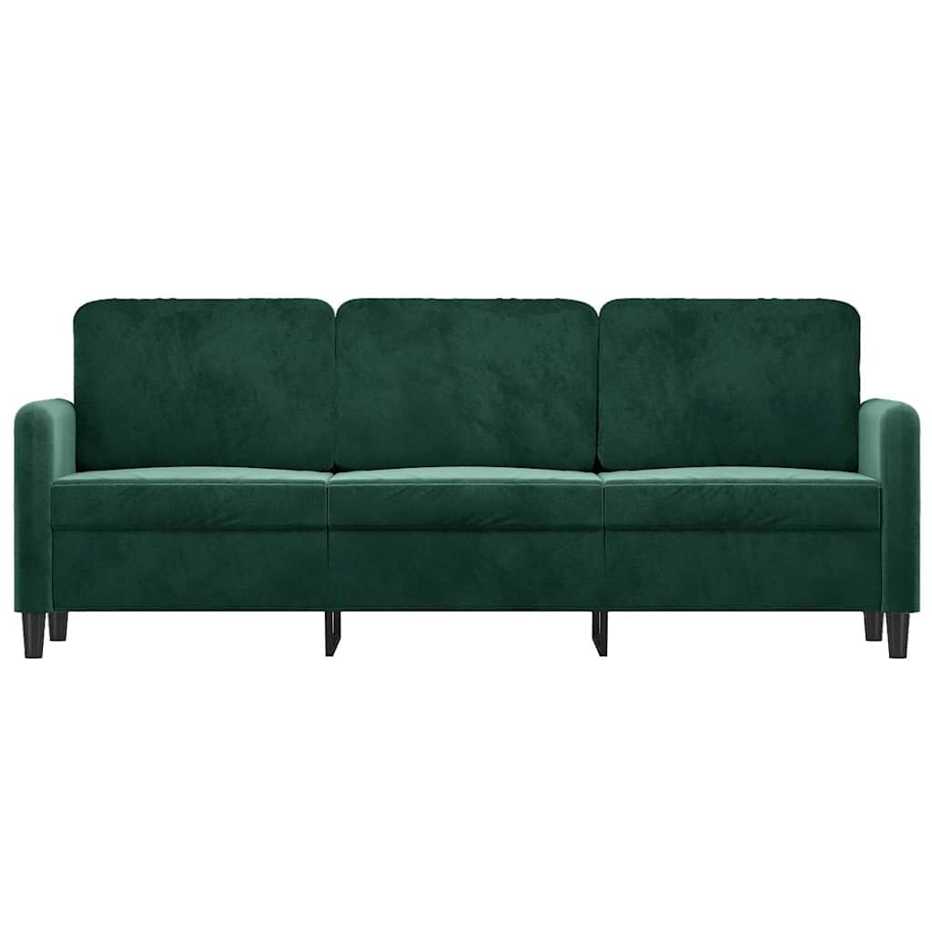 3-Sitzer-Sofa Dunkelgrün 180 cm Samt