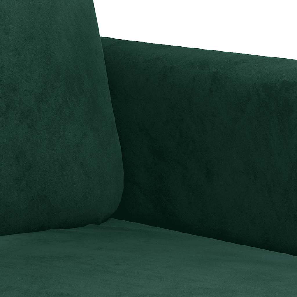 3-Sitzer-Sofa Dunkelgrün 180 cm Samt