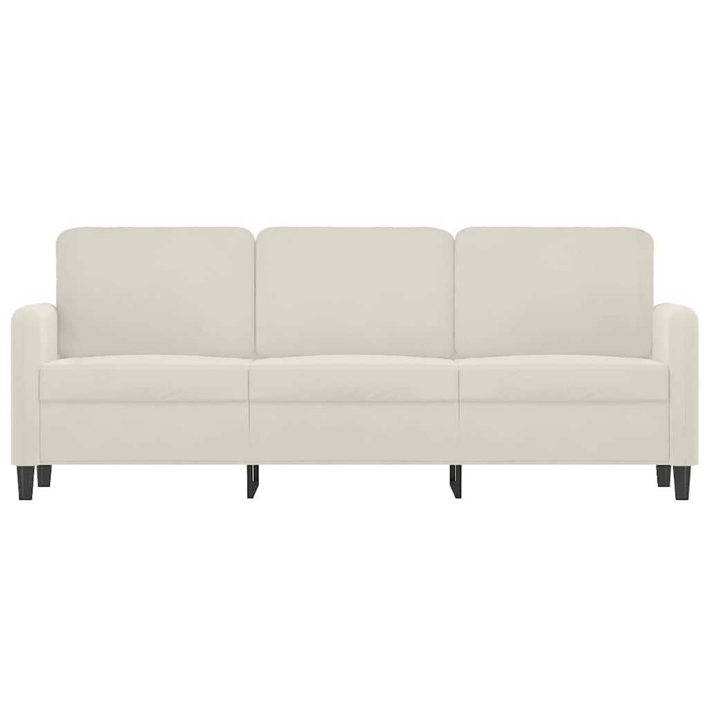 3-Sitzer-Sofa Creme 180 cm Samt