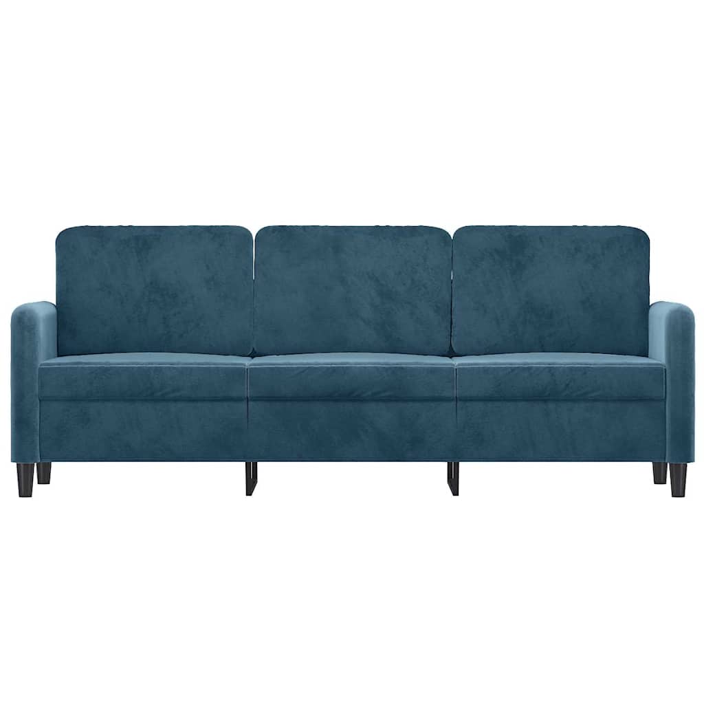 3-Sitzer-Sofa Blau 180 cm Samt