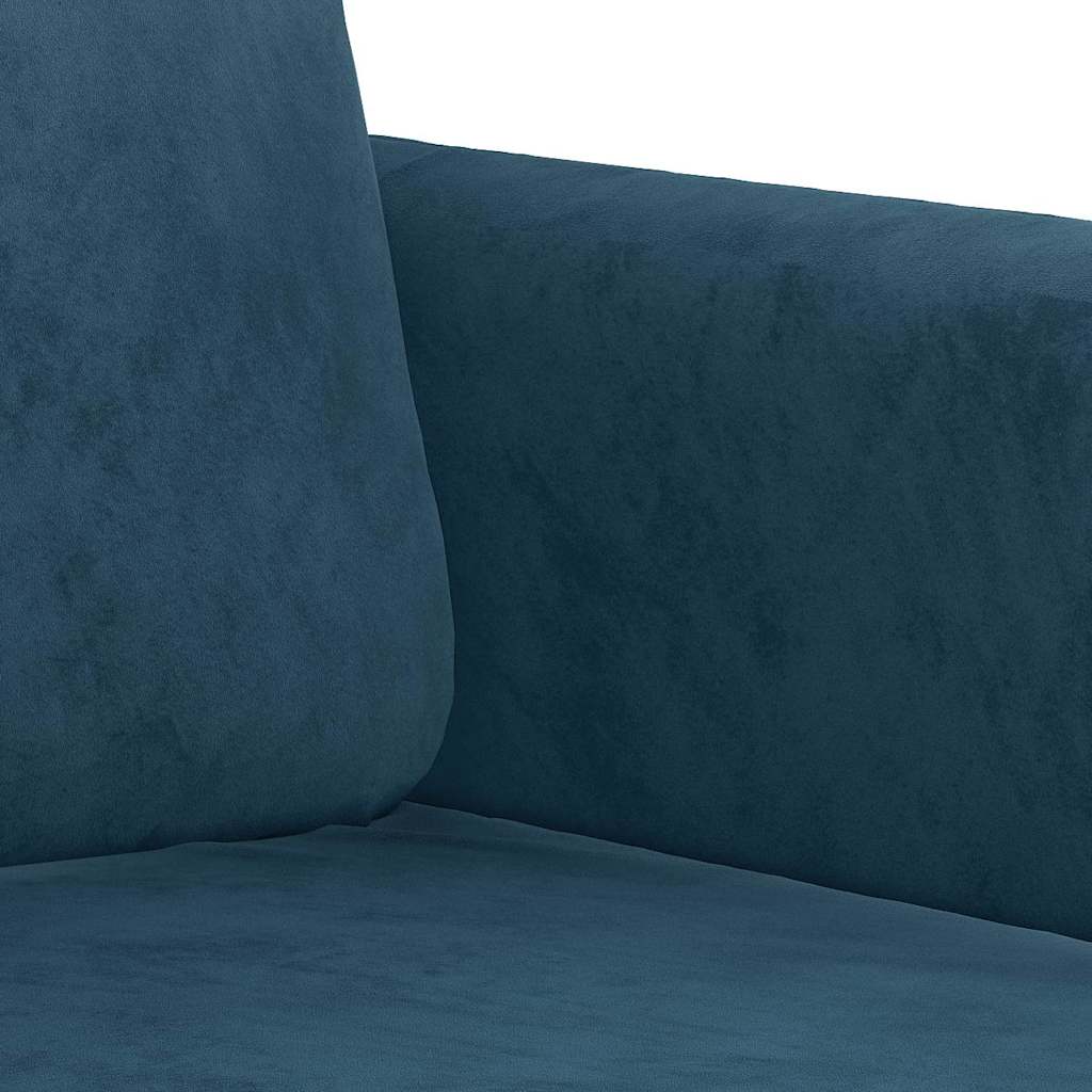 3-Sitzer-Sofa Blau 180 cm Samt