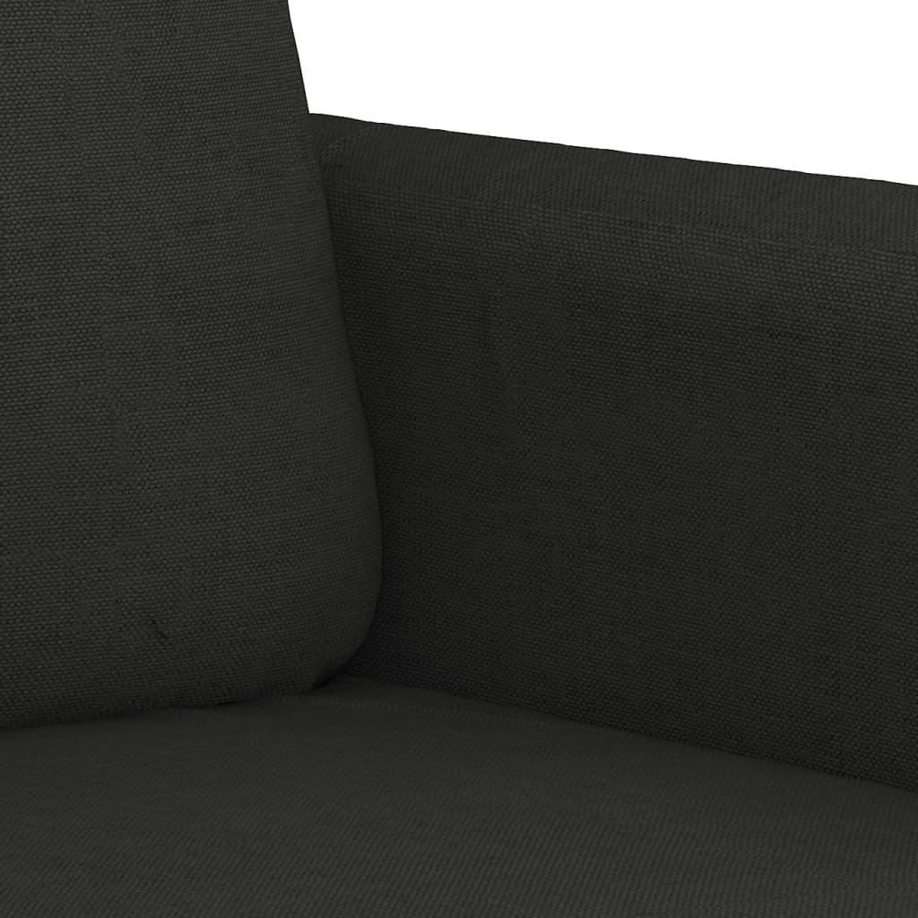 2-Sitzer-Sofa Schwarz 140 cm Stoff