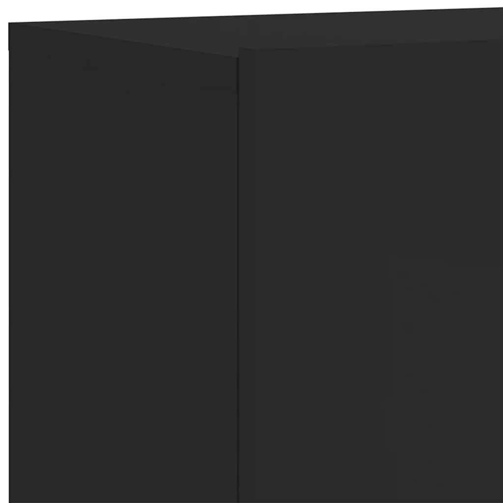TV-Wandschränke 2 Stk. Schwarz 80x30x41 cm
