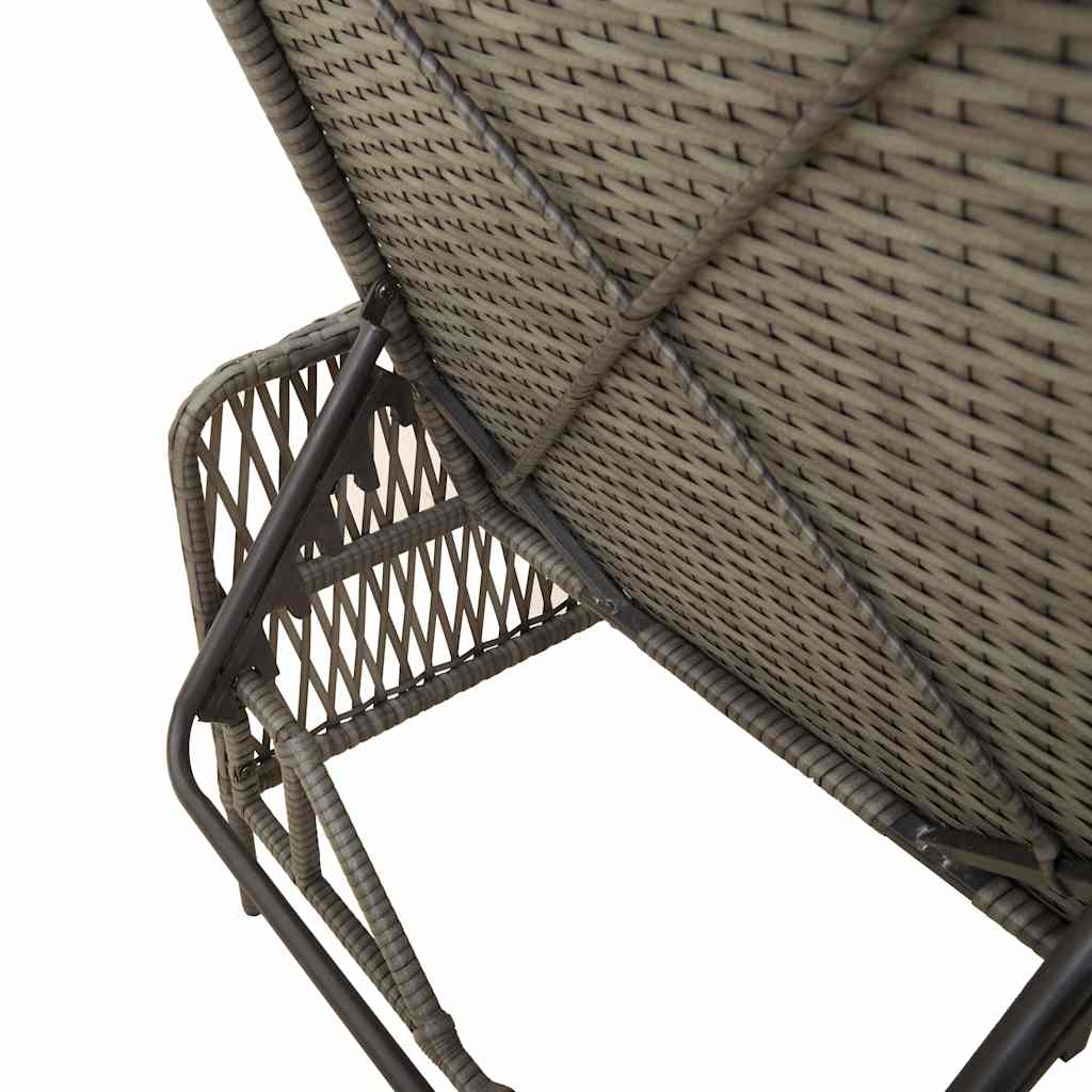 Sonnenliege 3 pcs Grau und Dunkelgrau 55 x 200 x 92 cm