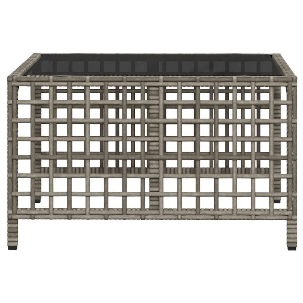 3-teiliges Ecksofa-Set für den Garten mit Kissen, grau, Polyrattan