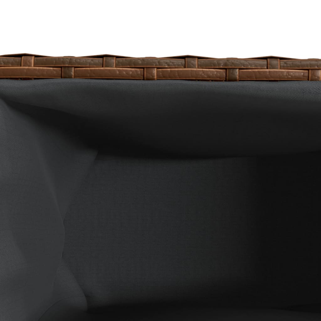 Pflanzkübel mit 2 Töpfen 2 Stk. Braun 90x20x40 cm Poly Rattan