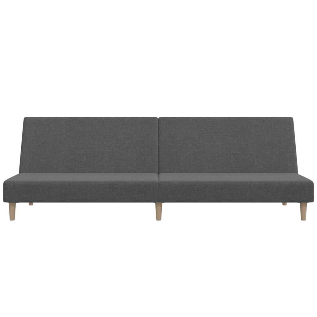Schlafsofa 2-Sitzer Hellgrau Stoff
