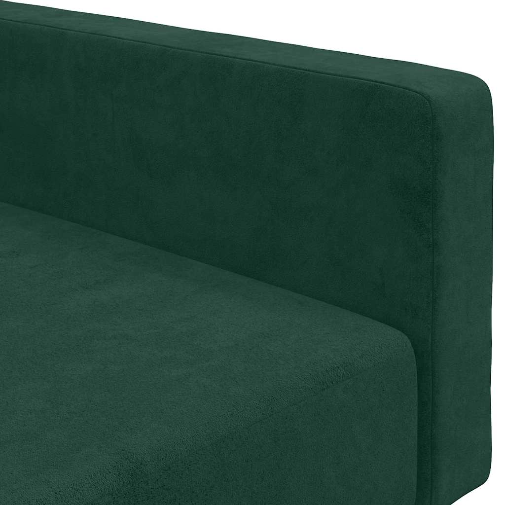 Schlafsofa 2-Sitzer Dunkelgrün Samt