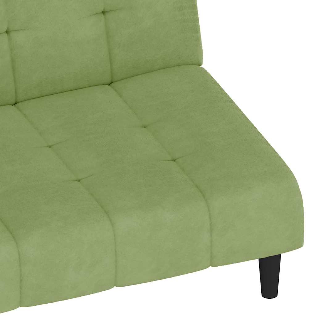 Schlafsofa 2-Sitzer Hellgrün Samt