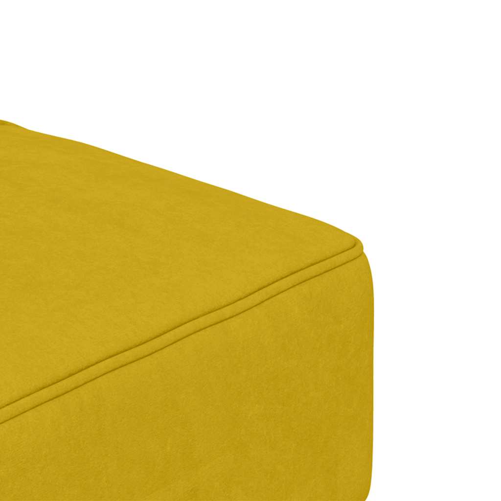 Schlafsofa 2-Sitzer mit 2 Kissen Gelb Samt