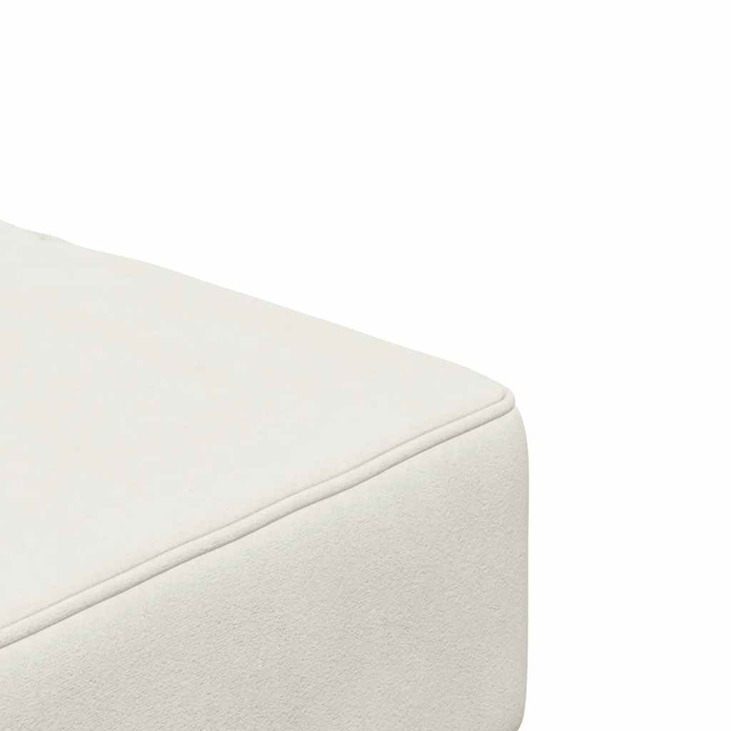 Schlafsofa 2-Sitzer mit 2 Kissen Creme Samt