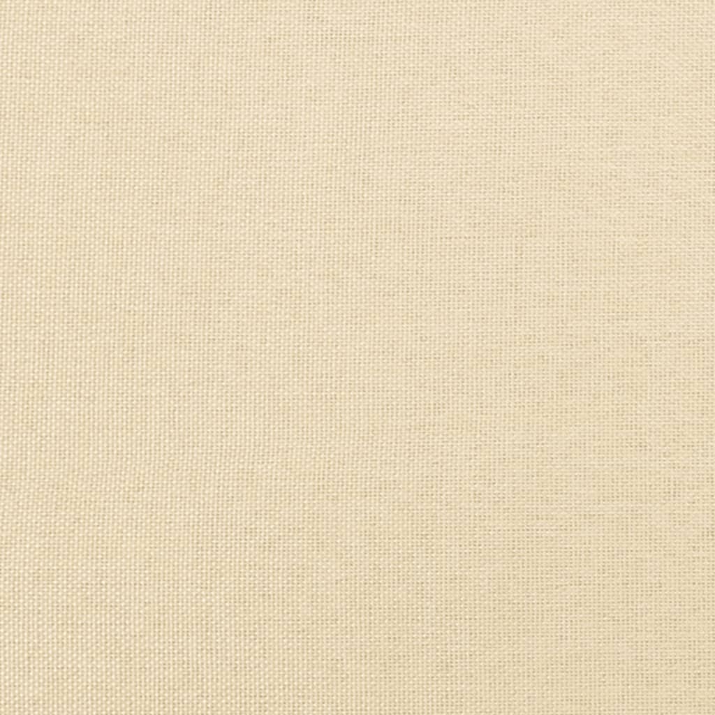 Schlafsofa 2-Sitzer mit 2 Kissen Creme Stoff