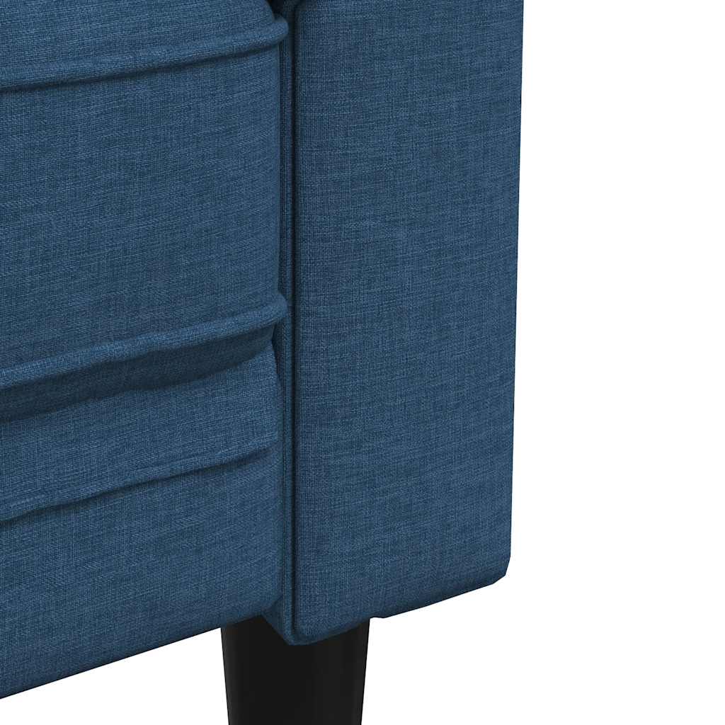 Chesterfield-Sessel Blau Stoff