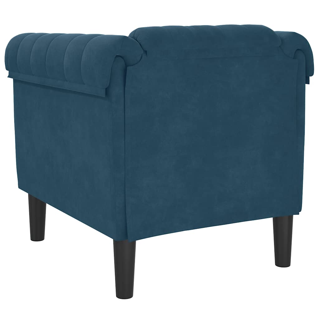 Sessel Blau Samt