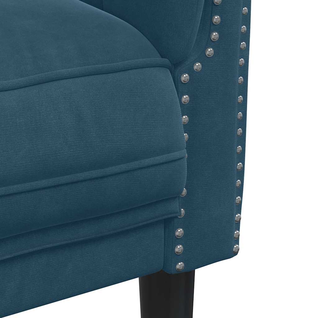 Sessel Blau Samt
