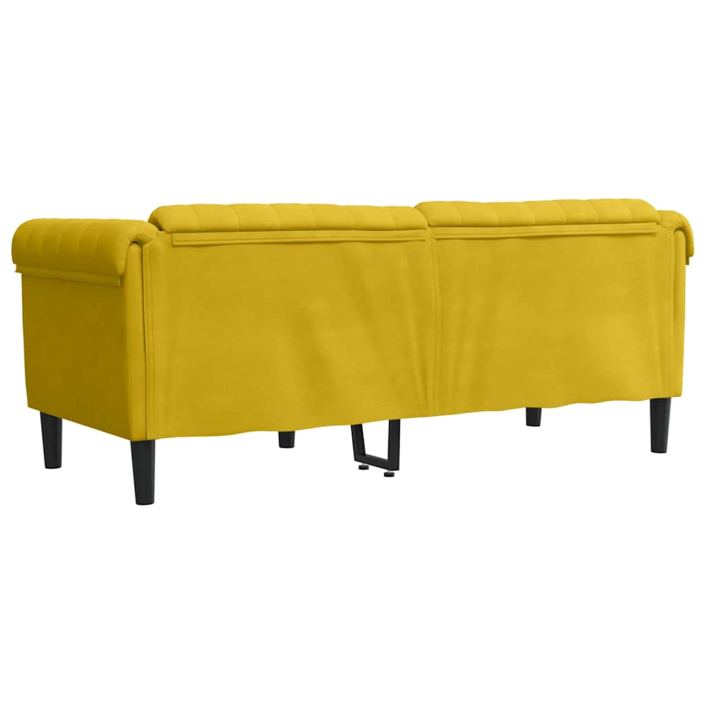 Sofa 2-Sitzer Gelb Samt