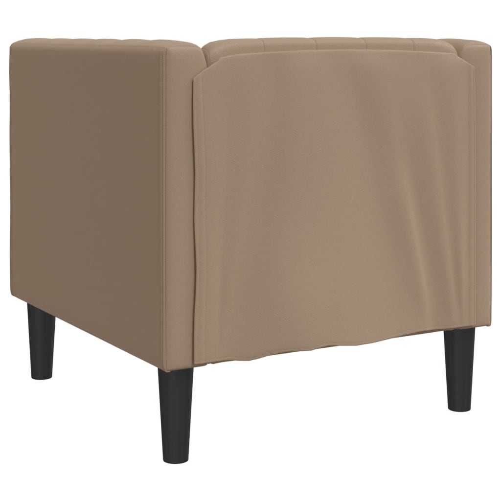 Chesterfield-Sessel Cappuccino Kunstleder
