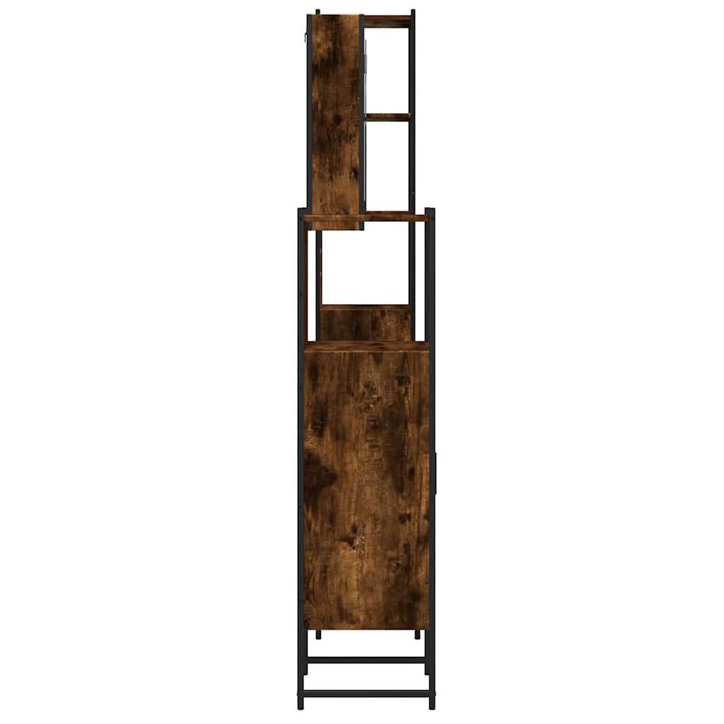 4-tlg. Badmöbel-Set Räuchereiche Holzwerkstoff