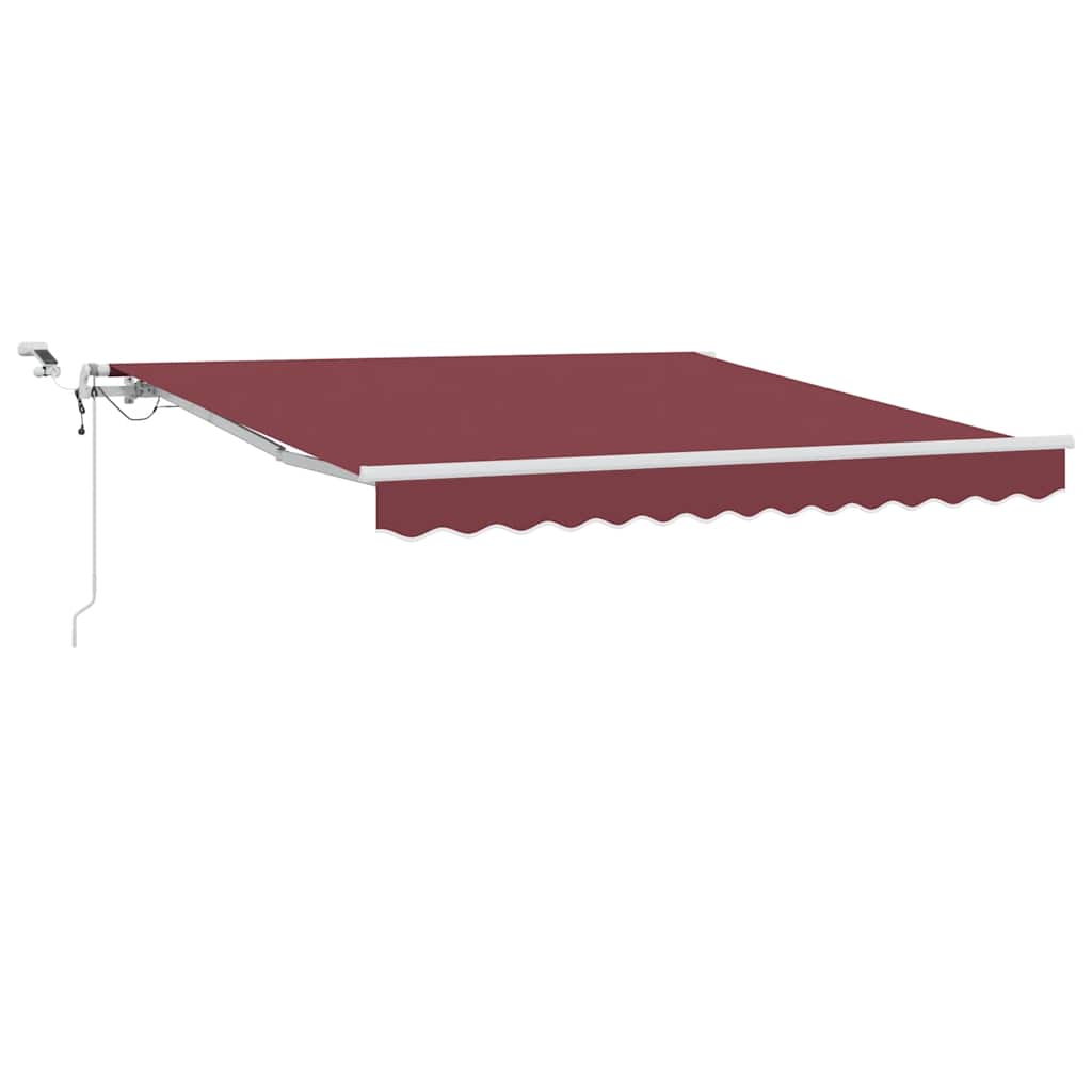 Markise Automatisch mit LED Weinrot 300x250 cm