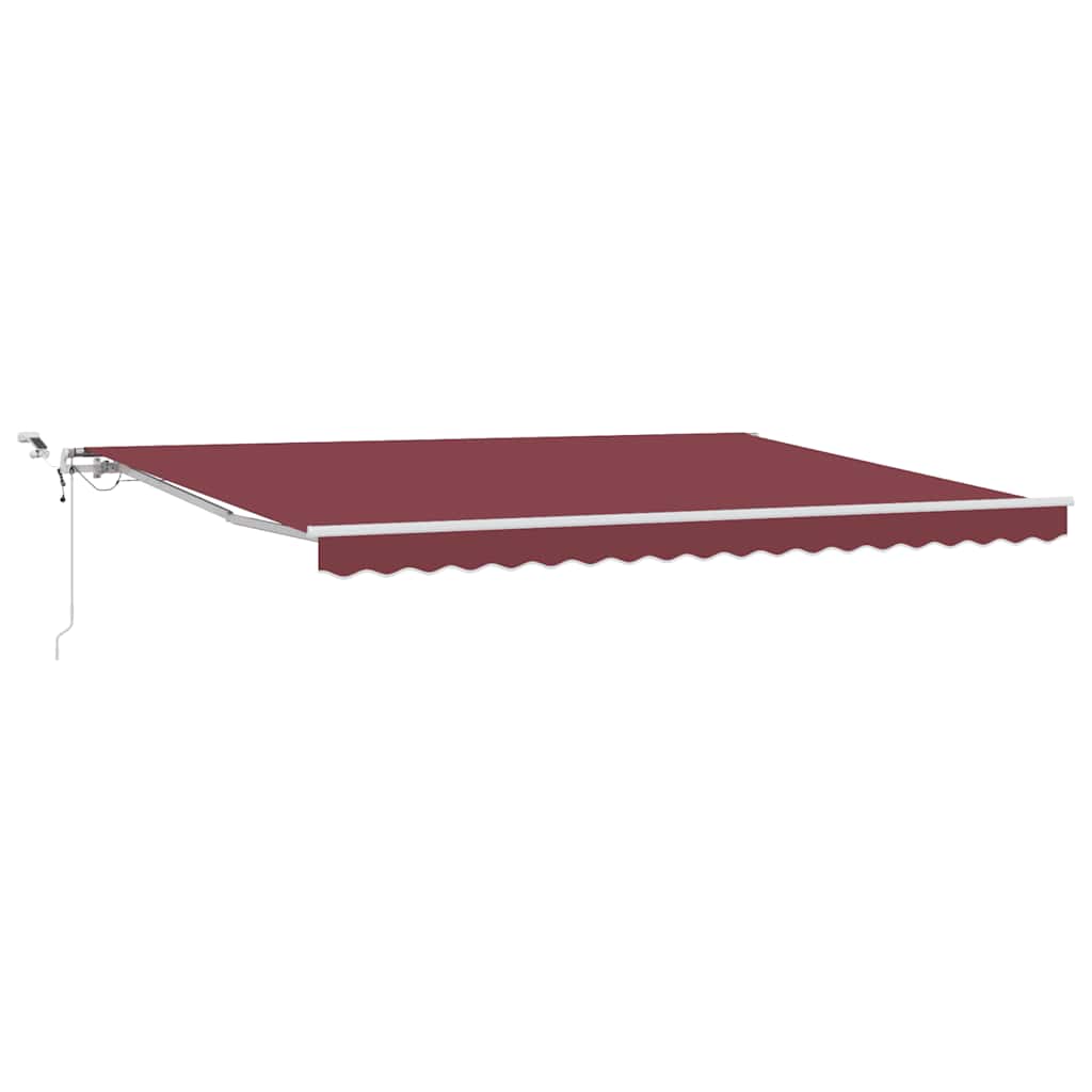 Markise Automatisch mit LED Weinrot 450x300 cm