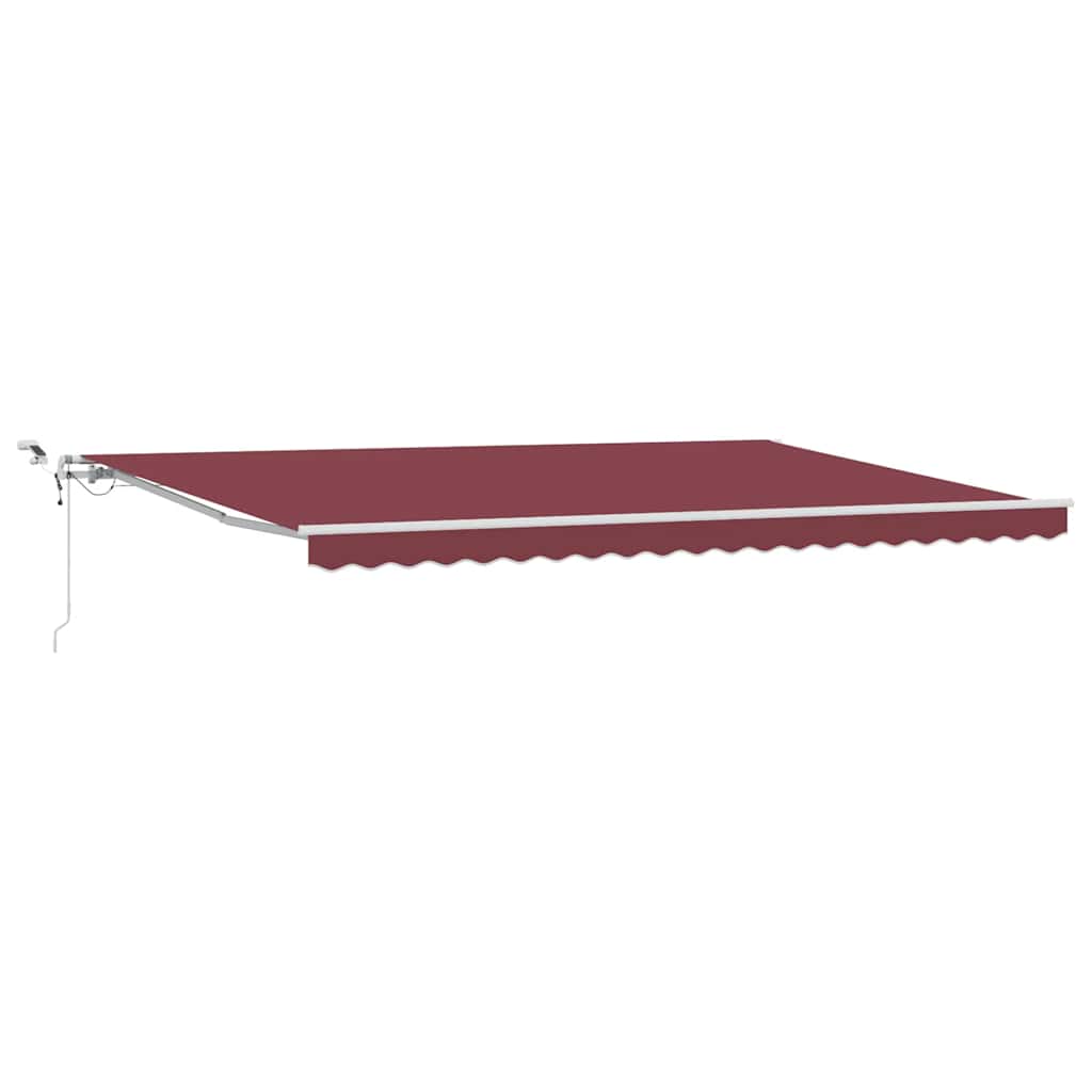 Markise Automatisch mit LED Weinrot 500x300 cm