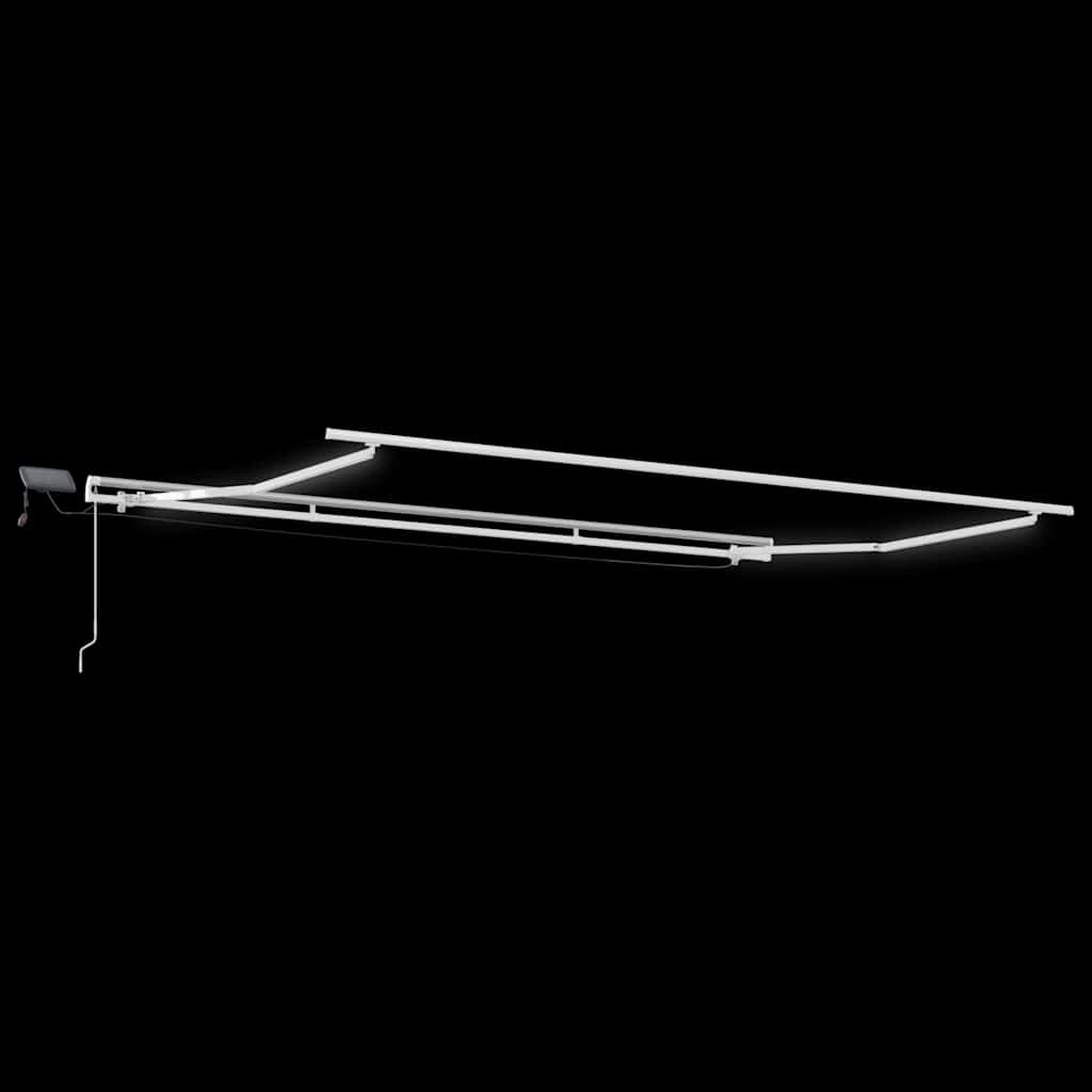 Markise Manuell mit LED Braun 400x300 cm