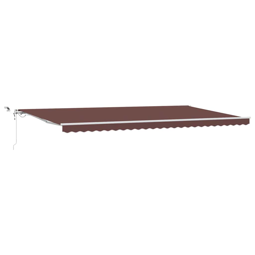 Markise Automatisch mit LED Braun 600x300 cm