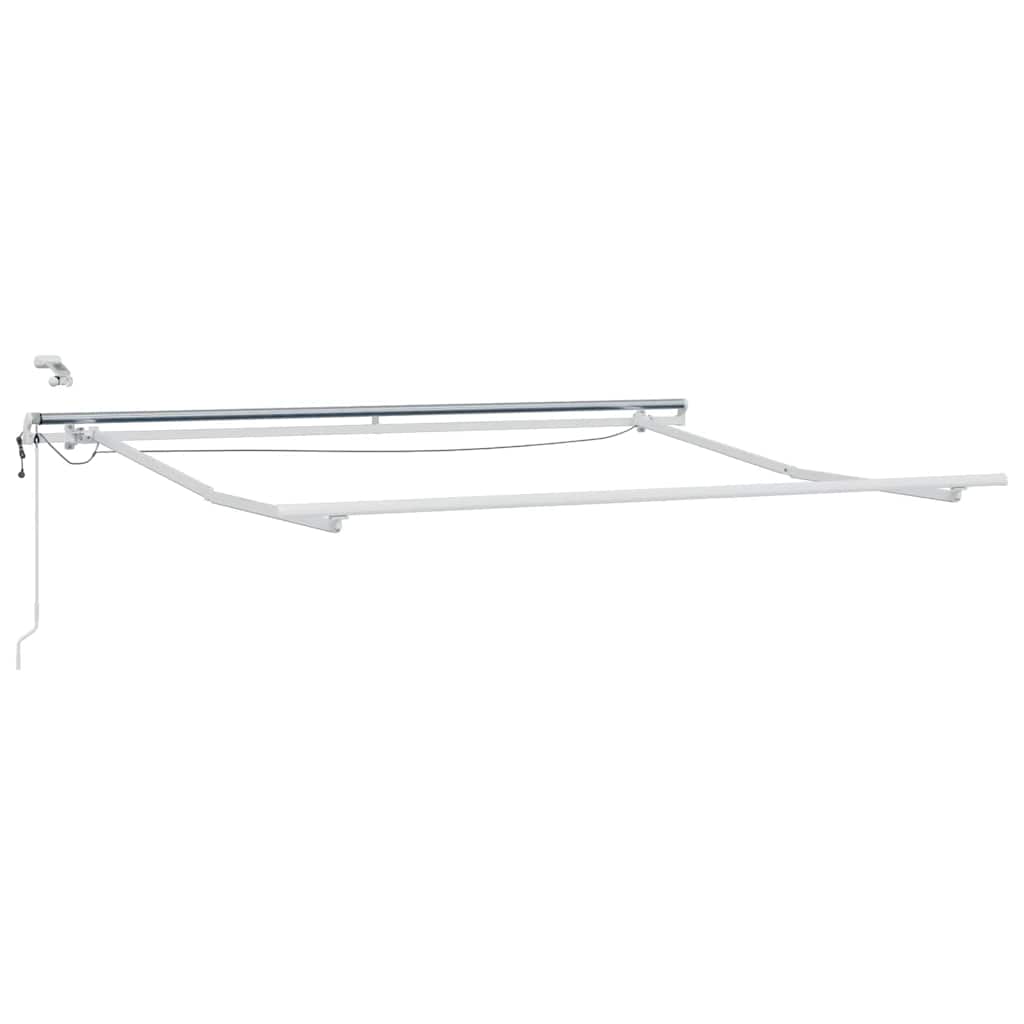 Markise Automatisch mit LED Anthrazit & Weiß 300x250 cm