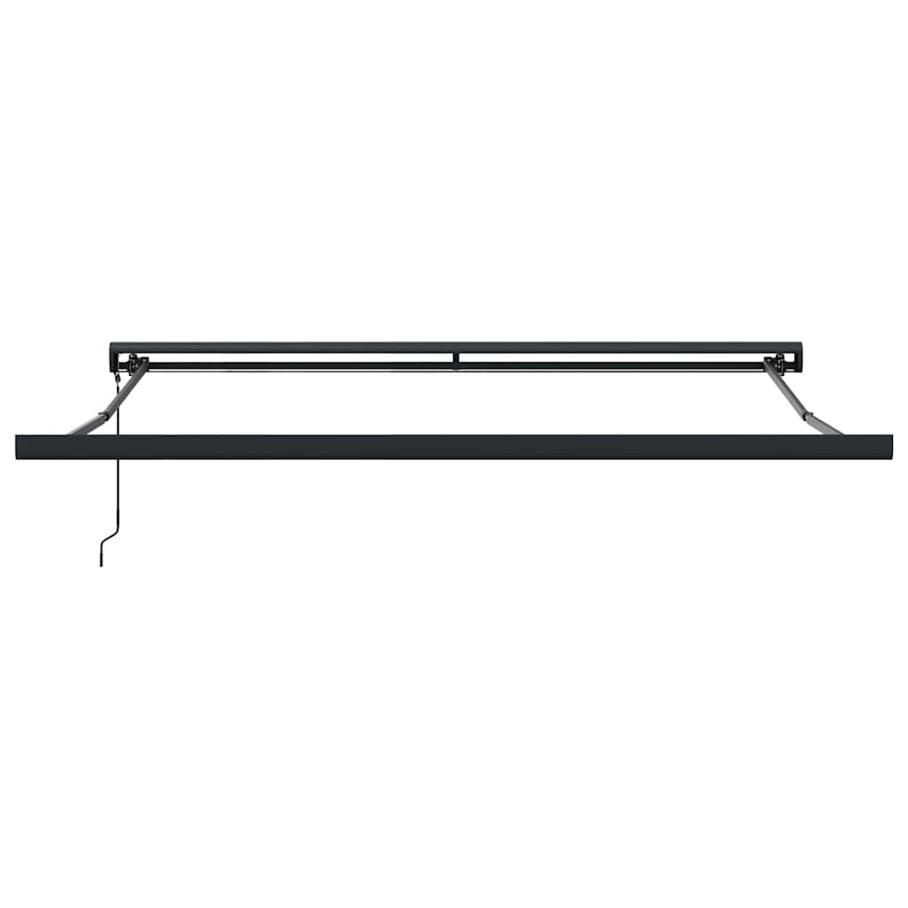 Markise Einziehbar Anthrazit und Weiß 3x2,5 m Stoff & Aluminium