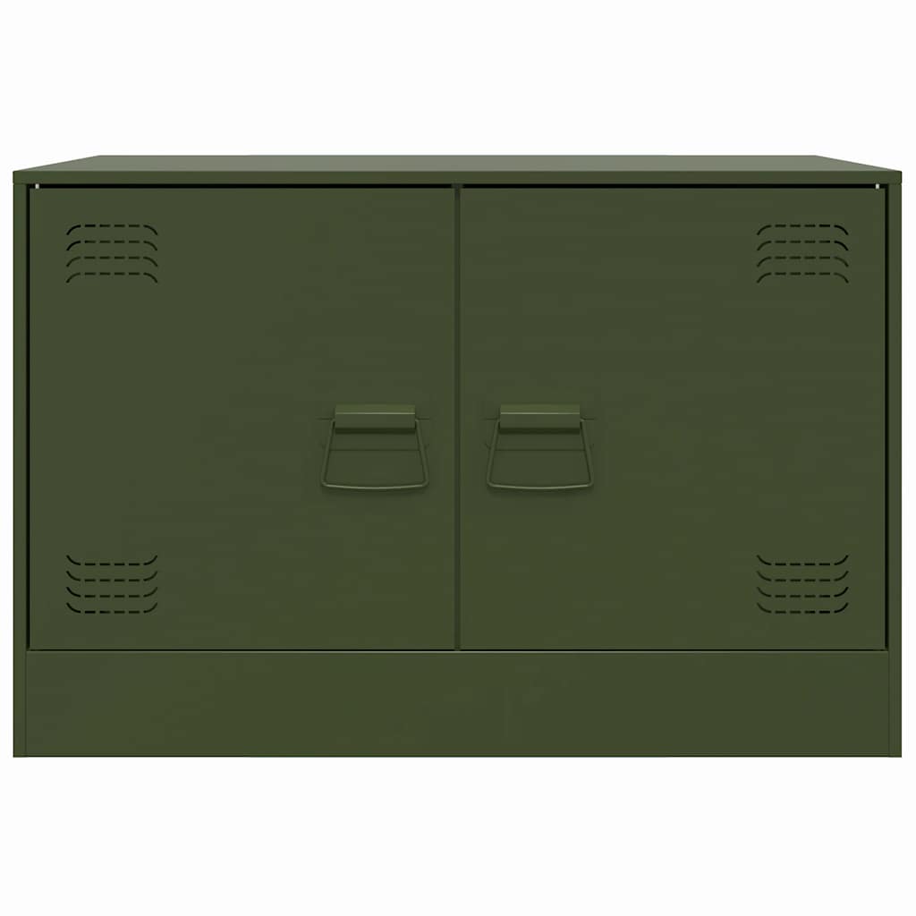 TV-Schränke 2 Stk. Olivgrün 67x39x44 cm Stahl